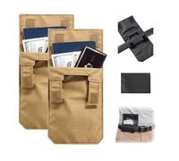 Hidden Anti-Theft Passport Pouch, 3-in-1 Security Travel Foldable Waist Bag | Multifunctional Phone and ID Waist Pouch, Can Be Attached to a Belt,Waist Pocket Storage Hook Loop Closure,Cards & Documents