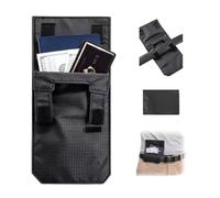 Hidden Anti-Theft Passport Pouch, 3-in-1 Security Travel Foldable Waist Bag | Multifunctional Phone and ID Waist Pouch, Can Be Attached to a Belt,Waist Pocket Storage Hook Loop Closure,Cards & Documents