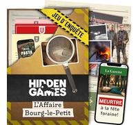 Hidden Games Scène du Crime - L’Affaire Bourg-Le-Petit - Jeu de scène de Crime réaliste et passionnant, Escape Room coopératif en français