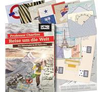 Hidden Games,Le Voyage du Professeur Charlie Autour du Monde,Un Jeu de Puzzle en 24 épisodes,pour 1-6 Personnes à partir de 14 Ans,Calendrier de l'Avent 24 Puzzles individuels,(Édition Allemande)