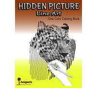 Hidden Picture Line Art: One Color Coloring Book