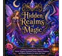 Hidden Realms of Magic: A Fantasy Coloring Book Filled with Fairies, Dragons, Enchanted Forests, Magical Kingdoms, and Mystical Wonders for Adults and Teens