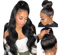Hidden Strap 360 Drawstring Lace Front Wigs Human Hair Perruque Bresilienne Cheveux Humain Pre Plucked Pre Cut 200% Densité Glueless Body Wave Frontal 360 Full Lace Human Hair Wigs 26 Pouces (66cm)