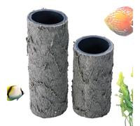 Hide à la pêche à la pêche - abri de Texture en Pierre, Ornement de la Grotte de Reptile | Cachette d'aquarium pour Axolotl, Gecko, Tortue avec Configuration du réservoir de Dragon Barbu, décor de