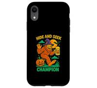 Hide and Seek Champion Funny Bigfoot Halloween Art Coque pour iPhone XR