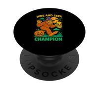 Hide and Seek Champion Funny Bigfoot Halloween Art PopSockets PopGrip Adhésif