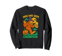Hide and Seek Champion Funny Bigfoot Halloween Art Sweatshirt