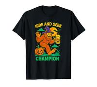 Hide and Seek Champion Funny Bigfoot Halloween Art T-Shirt