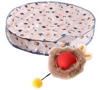 Hide And Seeks Jouet interactif pour chats avec tapis de jeu détachables, sûr et non toxique pour l'exercice et le développement de la curiosité Tapis de jeu interactif