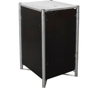 HIDE Box pour poubelles en métal, habillage pour poubelles 240 l noir 1 box