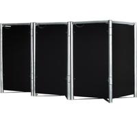 Hide Box pour poubelles en métal pour 3 poubelles 240 litres noir 81x209x115 cm