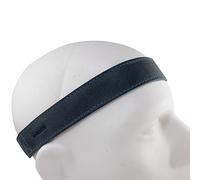 Hide & Drink, Bandeau simple en cuir, style bohème, élastique, accessoires mignons, fait à la main, bleu ardoise