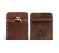 Hide & Drink, Étui en cuir pour bague de mariage, fiançailles, rangement de bijoux pour mariée et marié, porteur de bague de demande en mariage, fait à la main