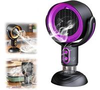 Hide Ventilateur purificateur d'air d'intérieur avec filtre lavable, extracteur de fumée portable pour barbecue et casserole chaude (violet)