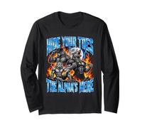Hide Your Toes Funny Wolf Meme Cool Internet Humour Manche Longue