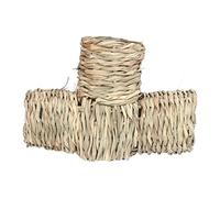 Hideaway Grass Tunnel Toy Paille de Paille Naturelle matériau d'herbe Comestible Naturel pour Les Petits Animaux de Compagnie comme Les Rats Hamsters syriens Ferrets de cobayes