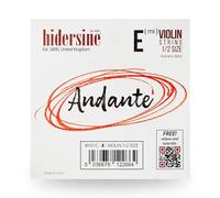 Hidersine Andante Corde de Mi pour violon 1/2 Taille 1/2 Cordes en acier. Excellent son et excellent rapport qualité/prix. Parfait pour les étudiants avec des violons de demi-taille.
