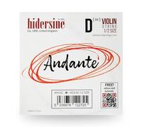 Hidersine Andante Corde en D pour violon taille 1/2. Corde en acier facile à jouer. Excellent son et excellent rapport qualité/prix. Parfait pour les étudiants avec des violons de demi-taille.