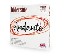 Hidersine Andante Jeu de cordes de violon pour 1/2 taille. Noyau de corde en acier pour une sensation de jeu facile. Excellent son et excellent rapport qualité/prix. Cordes idéales pour les violons de