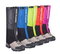 HIDEWALKER Guêtre Randonnée Imperméables Homme Femme et Enfant Outdoor Jambières de Protection pour VTT Escalade Activités Extérieures Protection Contre Neige Pluie Boue Vent (Noir HW, 44-46)