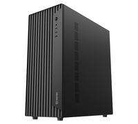 Hiditec Boîtier d'ordinateur ATX PC Gaming BLOK, compatible ATX et Micro ATX, design élégant, 1 ventilateur 120 mm inclus, jusqu'à 4 ventilateurs 120 mm, grande capacité de refroidissement, connexion