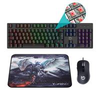 Hiditec Teclado Mecánico GK400 + Ratón Gaming Blitz + Alfombrilla T-Fenix