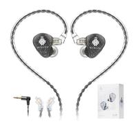 Hidizs MS1 Galaxy IEM Écouteurs de jeu - Double moteur magnétique pour un son de jeu immersif - Écouteurs filaires/microphone intégré/câble détachable à 2 broches, prise 3,5 mm
