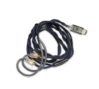 Hidizs ST2 PRO Câble d'Ecouteurs Equilibré Amovible DAC USB-C, MMCX, Bleu Foncé