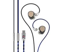 Hidizs ST2 Pro Ecouteur Filaire USB C, Circuit Magnétique Double Dynamique 10 mm IEM Gaming, DAC Puce ESS ES9218AC Pro, Micro HD, Contrôle en Ligne, Câble OFC à Tyep-C Détachables, Blanc Transparent