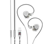Hidizs ST2 Pro Ecouteur Filaire USB C IEM Gaming | Circuit Magnétique Double Dynamique 10 mm, DAC Puce ESS ES9218AC Pro, Micro HD, Contrôle en Ligne, Noir Transparent