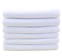HIDMD Chiffon de Nettoyage en Microfibre Chiffons Microfibre pour Dépoussiérer de Cuisine Tableaux Miroirs Bureau Voitures Verre et Chiffon de Polissage Lot de 6 unités 30 x 30 cm (Blanc, 30cm x30cm)