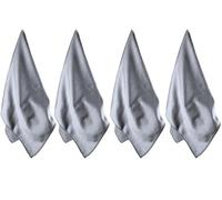 HIDMD Lot de 4 chiffons de nettoyage en microfibre extra larges pour le nettoyage du verre - Sans traces - Non pelucheux - 40 x 60 cm - Gris