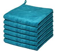 HIDMD Tissus démaquillants en Microfibre, Serviette Visage Démaquillante Réutilisable Microfibre Décapant Lavable Débarbouillette Douce 30cm x 30cm (30cmx30cm, Glace bleuex6)