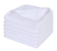 HIDMD Tissus démaquillants en Microfibre, Serviette Visage Démaquillante Réutilisable Microfibre Décapant Lavable Débarbouillette Douce 30cm x 30cm Set de 6 Blanc
