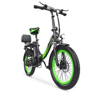 Hidoes HD-C1 Vélo Électrique - Moteur 750W Batterie 48V13AH Pneus de 20 Pouces Freins à Disque - Vert
