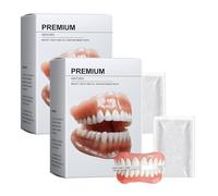 Hidone Premium Full Denture Set, Hidone Advanced Customized Silicone Dentures Full Mouth Set, Silicone Reline Denture Kit, Soft and Comfortable (2Set)