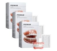 Hidone Premium Full Denture Set, Hidone Advanced Customized Silicone Dentures Full Mouth Set, Silicone Reline Denture Kit, Soft and Comfortable (3Set)