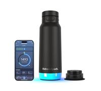 Hidrate Spark PRO 2 Bouteille d'eau intelligente - 946 ml en acier inoxydable isotherme, suit la prise d'eau, brille et bips pour rappel de boisson, synchronisation Bluetooth avec l'application