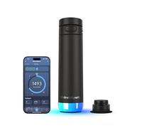 HidrateSpark PRO 2 - Bouteille D’Hydratation Intelligente avec Rappels & Suivi D’Eau, 621 ml Acier Inoxydable - Se Synchronise avec Apple Health, Fitbit, Bagues & Montres Connectées - Chug Noir