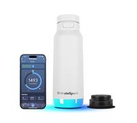 HidrateSpark PRO 2 - Bouteille D’Hydratation Intelligente avec Rappels & Suivi D’Eau, 946 ml Acier Inoxydable - Se Synchronise avec Apple Health, Fitbit, Bagues & Montres Connectées - Chug Blanc