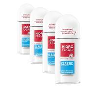 Hidrofugal Classic Roll-on (50 ml), protection anti-transpirante puissante avec parfum discret, déodorant pour une protection fiable sans alcool éthylique (Lot de 4)