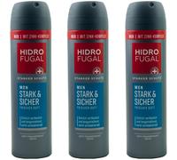 Hidrofugal Fort & Sûr Déodorant Spray 3 x 150ml Antibactérien Anti Transpirant