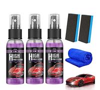 HIDRUO 3 in 1 High Protection Quick Car Coating Spray,Ceramic Car Coating Spray, Car Scratches Repair Nano Spray, Plastic Parts Refurbish Agent (30ML, 3PCS)