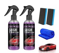 HIDRUO 3 in 1 High Protection Quick Car Coating Spray,Ceramic Car Coating Spray, Car Scratches Repair Nano Spray, Plastic Parts Refurbish Agent (100ML, 2PCS)