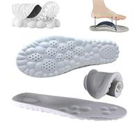 HIDRUO 4d Cloud Technology Insole Super Soft, Plantar Fasciitis Insoles, Memory Foam Arch Support Inserts, Acupoint Massage Insole for Foot & Joint Support (41-42, 1pair Gray)