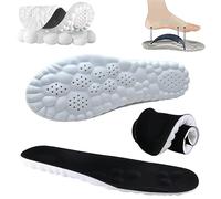 HIDRUO 4d Cloud Technology Insole Super Soft, Plantar Fasciitis Insoles, Memory Foam Arch Support Inserts, Acupoint Massage Insole for Foot & Joint Support (41-42, 1pair Black)