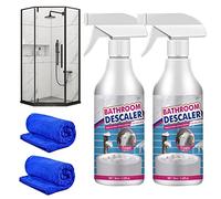 HIDRUO Bathroom Descaler Spray, Stubborn Stains Cleaner, Powerful Descaling Cleaning Agent for Bathtub Toilet Bath Shower Sink Glass Ceramic (2PCS)