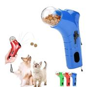 HIDRUO Cat Treat Launcher Gun, Pistolet À Friandises pour Chat, Catapulte De Nourriture pour Chien, Pet Treats Shooter Gun, Handheld Pet Feeding Toys for Dog Cat Exercise Training (Blue)