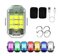 HIDRUO High Brightness Wireless Led Strobe Light, Motorcycle Led Strobe Lights, 7 Colors Led Aircraft Strobe Lights, Wireless Remote Control Led Strobe Ligh (Single Light)