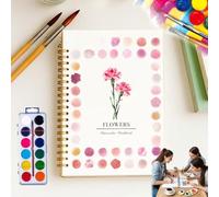 HIDRUO Hugs Garden Watercolor Books, Watercolors Workbook, Water Coloring Book, Watercolors Paint Set, Beginner-Friendly Workbooks (Flower Watercolor Book)